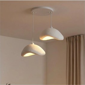 Brilagi - Lampă suspendată pe cablu WABI SABI, 2xE27/40W/230V, Ø 74 cm, albă