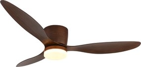 Lustra LED cu ventilator si telecomanda ARMANDO aspect lemn 03666H GL