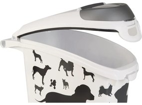 Recipient de hrană Curver alb, 23 l