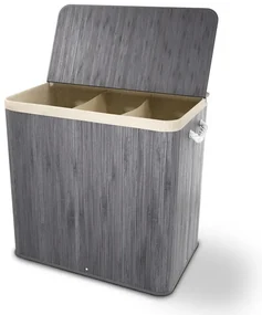 Juskys Coș de bambus Curly 150 L - gri