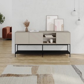 Comodă neagră/crem 180x80x40 cm Amira – Marckeric