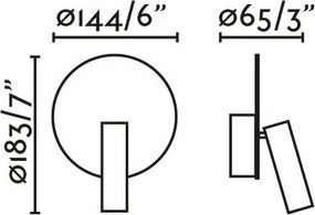 Aplica cu reader LED directionabil stil minimalist DUAS USB C alb
