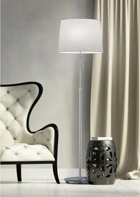 Lampadar argintiu cu abajur textil (înălțime 180 cm) Lyon – Trio