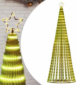 vidaXL Pom de Crăciun LED 475 LED-uri Alb Cald 247 cm