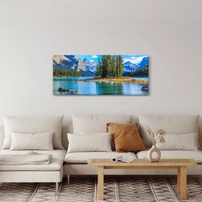 Tablou - Peisaj montan cu râu (120x50 cm)