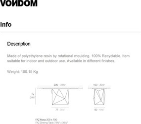 Masa de exterior / interior design modern premium FAZ FAZ XL