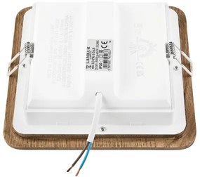 Corp de iluminat LED încastrat WOODY SPOT LED/17W/230V 3000K nuc 18,5x18,5 cm