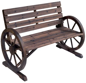 Banca din Lemn pentru gradina Outsunny , stil country, 105.5x56x75cm | Aosom Romania