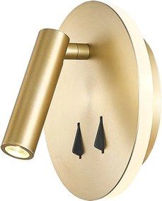 Aplica perete lumina ambientala, spot directionabil CAYMAN auriu