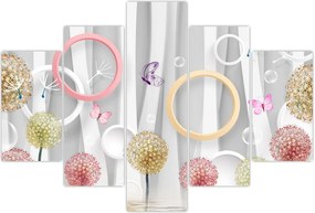 Tablou abstract cu păpădii (150x105 cm)