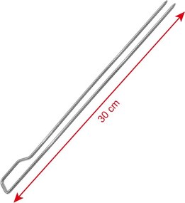Țepușe pentru frigărui BBQ XL DELANO, lungime 30 cm – set 8 buc.