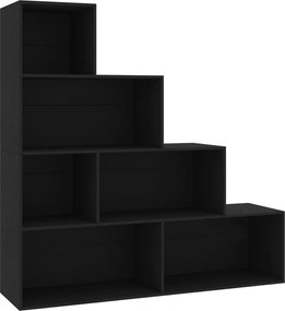 vidaXL Bibliotecă/Separator cameră, negru 155x24x160 cm lemn prelucrat