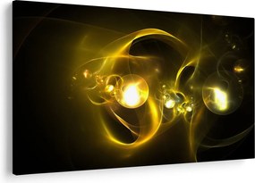 Tabloul abstract cu bile galbene (90x60 cm)