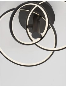 Lustra LED aplicata design modern circular ajustabil EMIL negru NVL-9349063