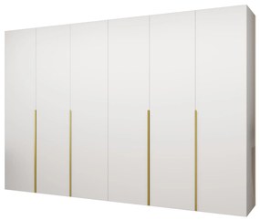 Dulap de haine 300 cm Alice 1 (alb + Auriu). 1126139