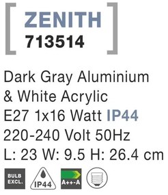 Aplica de perete pentru exterior IP44 ZENITH NVL-713514