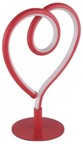 Veioza LED Lampa de masa metal rosu AMORE