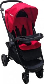 Carucior nou nascuti 2 in 1 BABY CARE™ PRO SK10, Maner reversibil, Spatar reglabil in 3 trepte, Frana picior,Pliabil , Rosu