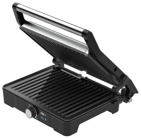 Gratar electric AENO EG2 AEG0002, 2000 W, Indicator LED, Extensie 180°, Acoperire antiaderentă, Inox