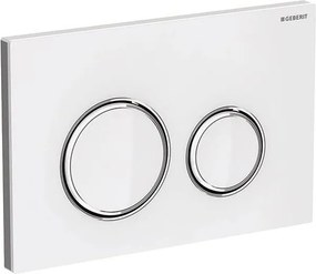 Geberit Sigma50 – buton de acționare 24,6 x 16,4 cm, alb/crom lucios