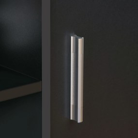 HOMCOM Suport pentru Imprimantă - Căsuță de Organizare de Birou cu Rotile - Dim. 100L x 40l x 71H cm din Lemn Negru | Aosom Romania