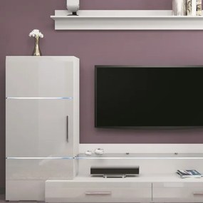Living Domino, Alb, 2800 x 450 x 1400 mm.