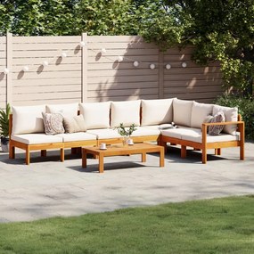 3214859 vidaXL Set de canapele de grădină cu perne, 5 buc., lemn masiv acacia