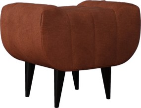 Taburet Tapitat Atlas, Caramel, Stofa, 60 x 40 x 47 cm