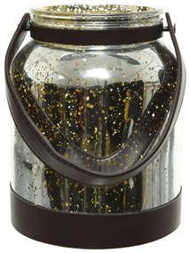 Decoratiune Hurricane antique, Decoris, 15x20 cm, sticla, negru