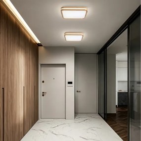 BRILAGI - Lampă LED dimabilă MOLINA SQUARE LED/48W/230V stejar 40x40 cm + telecomandă