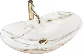 Lavoar pe blat Rea Royal model marmura Lava 60 cm
