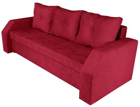 Canapea extensibila Marbella 230x93x77 cm, cu lada de depozitare, rosu