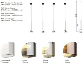 Pendul design modern TONIC transparent