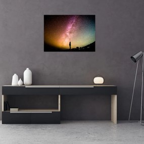 Tablou pe sticlă - cerul plin de stele (70x50 cm)