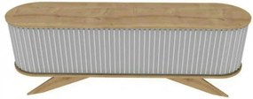 Comoda TV STOR, stejar/alb, PAL melaminat, 180x43x60 cm