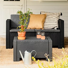 Canapea de grădină City cu 2 locuri, grafit