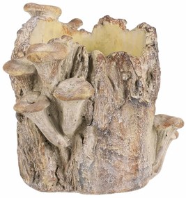 Suport din beton - ciot cu ciuperci, 19 x 17 x 16cm