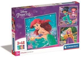 Prințesele Disney Ariel Puzzle Clementoni 3x48 piese