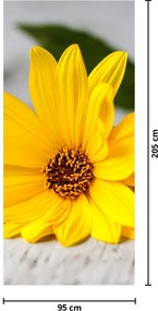Fototapet pentru ușă - Flori galbene (95x205cm)
