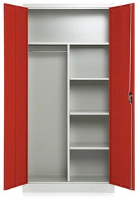 Dulap metalic, 90 x 45 x 185 cm, inchidere cilindrica, rosu - ral 3000