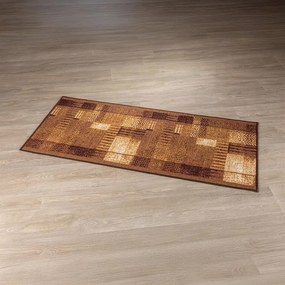 decoDoma Covor runner Patchwork maro 67 x 150 cm