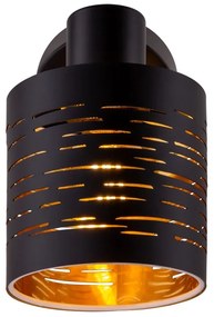 Aplica de perete design modern TUNNO negru, auriu 15342-1 GL
