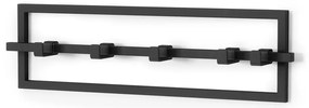 Cuier de perete negru din metal Cubiko – Umbra