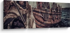 Tablou - Viking (cu ceas) (90x30 cm)