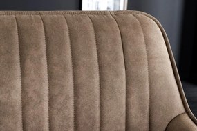 Bancheta tapitata design modern Turin 160cm, microfibra taupe