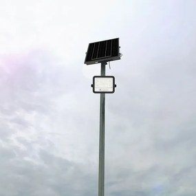 Proiector solar LED cu dimmer, 100W, 3,2V, IP65, 5000 mAh, negru + telecomandă
