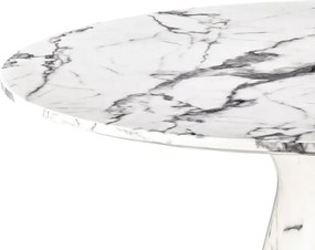 Masa dining LUX din marmura artificiala alba Turner 110661 HZ