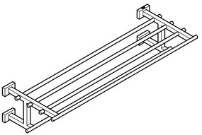 GROHE 40512001 - Suport multiplu pentru prosoape ESSENTIALS CUBE, 600 mm, crom lucios