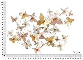 Decorațiune de perete din metal 132x95,5 cm Butterflies - Mauro Ferretti