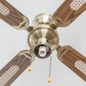 Ventilator de tavan ZEVENTI NAVAGIO 1xE27/60W/230V maro